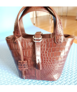 Women Brown Crocodile Leather Hand Bag Alligator free shipping Lock Hand... - $957.38 CAD