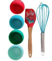 Pioneer Woman ~ 10-Pc. ~ Utensil Set ~ 1-Whisk ~ 1-Spatula ~ 8-Cupcake Liners - £15.03 GBP