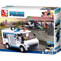 Sluban Kids  Police Prisoner Transporter  K9 Unit with Motorcycle Building Block - £14.25 GBP