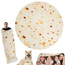 Tortilla Blankets Unique Gifts For Women/Men/Adult/Boys/Girls/Kids/Pets,Round Th - £43.45 GBP