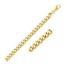 6.9mm 14k Yellow Gold Semi Solid Miami Cuban Bracelet - £797.03 GBP