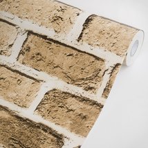 Soil Brick - Vinyl Self-Adhesive Wallpaper Prepasted Wall Stickers Wall Decor (R - £19.72 GBP