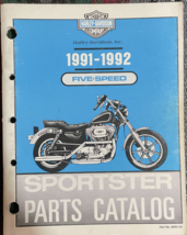 1991 1992 Harley Sportster Parts Catalog Manual Book Five-Speed OEM 99451-92 - £26.73 GBP