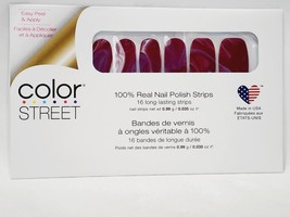 Color Street LONDON CALLING FMC142 Nail Polish Strips 16 Easy Peel Red M... - $12.99