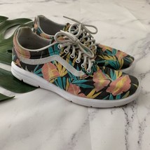 Vans Ultra Cush Low Top Sneakers Size W 10 M 8.5 Tropical Floral Yellow ... - £27.23 GBP