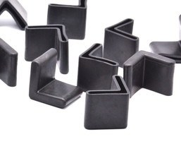 25mm x25mm x 3mm Angle Iron Rubber End Caps  90 degree Fits 3mm Thick Materials - £7.91 GBP+