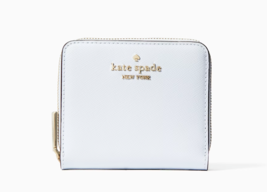 New Kate Spade Staci Small Zip Around Bifold Wallet Leather Pale Sapphirine - £37.75 GBP