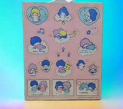 Sanrio Little Twin Star Sticker Sheet Old Stock Vintage 1976 1981 - £23.26 GBP