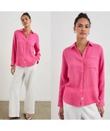 Rails Ellis Shirt Cotton Gauze Hibiscus Pink Long Sleeve Button Up Women... - $622.19 MXN