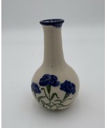 vase Vintage  Blue and White Miniature Porcelain Floral Design - $187.91 MXN