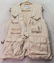 Foxfire Fishing Vest Men&#39;s Small Bone 100% Cotton Pockets Mesh Lined Ful... - $23.05