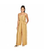 NWT Xhilaration Women Striped Sleeveless Deep V-Neck Wrap Jumpsuit w/Str... - $25.54 CAD