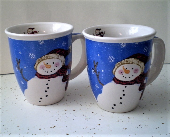 Set of 2 Snowman Coffee/Hot Cocoa Mugs  - $16.99