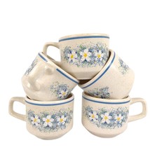 Vintage Set of 5 Lenox Temperware DEWDROPS Coffee Tea Cups Mugs c1974 Stoneware - £19.50 GBP