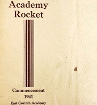 East Corinth Academy Rocket 1941 Maine Publication Commencement Book PB ... - $37.50