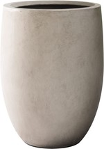 Kante 21.7&quot; H Weathered Concrete Tall Planter, Large Outdoor Indoor Decorative - £99.11 GBP