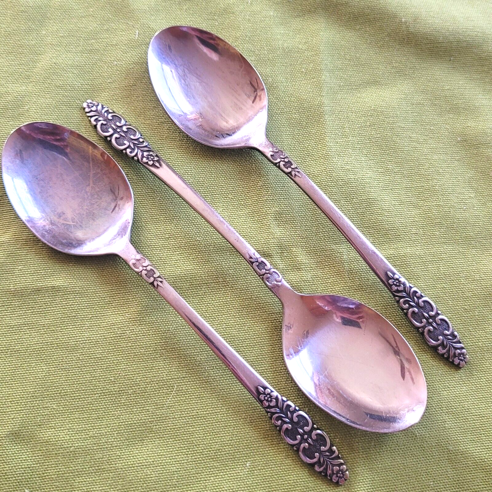 Primary image for Oneida Northland Stainless Romford Pattern 3 Soup Spoons 6 7/8" Korea #73260