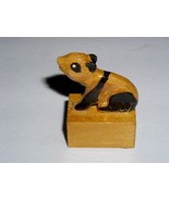 Penguin Brand Panda Bear Vintage Pencil Sharpener Wood Gloss Finish Green - $27.73 CAD