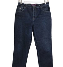 Gloria Vanderbilt Jeans Womens 14 Short Straight Denim Pants Ladies Dark Wash - £11.99 GBP
