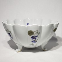 Haviland Limoges Imperatrice Eugenie 3 Footed 8.5&quot; Serving Bowl Purple V... - £136.12 GBP