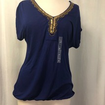 IZOD Women&#39;s Top Blue W/ Sequins Size Small NWT - £5.53 GBP