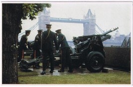 Royalty Postcard London Royal Salute At Tower Bridge - £2.31 GBP