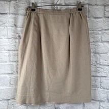 Leslie Fay Sportswear Cachi sopra Al Ginocchio Matita Gonna Taglia S Cot... - $22.52