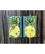 2 Piece Rustic Wooden Pineapple Wall Hangings, Beach House Gift, Pineapp... - £27.94 GBP