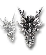 SteamPunk Victorian Alchemy Gothic Dragon Skull Pendant Necklace, NEW UN... - £19.29 GBP