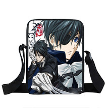 Anime Black Butler Messenger Bag Kuroshitsuji Ciel Sebastian Handbag Black Butle - £16.66 GBP