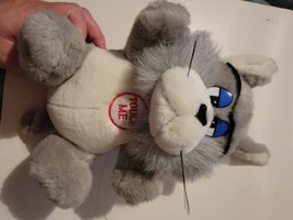 Vtg Meowing Cat with Skates 1990s Electronic Plush Gray &amp; White 9&quot; Tested Works - £28.41 GBP