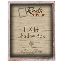 11x14 -3&quot; deep Rustic Barn Wood Collectible Shadow Box - $50.98