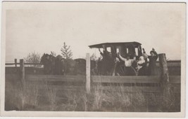 Vintage Horse &amp; Carriage RPPC Real Photo Postcard~1905-06 People Unused - £2.24 GBP