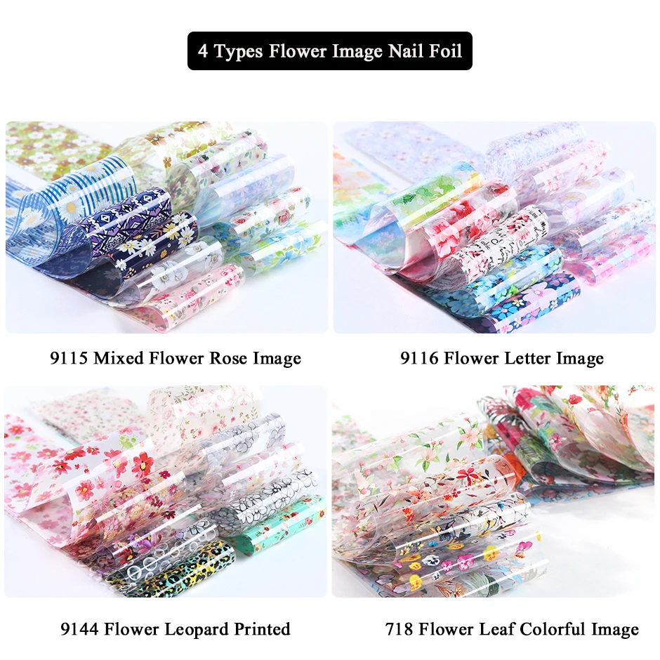 House Home Nail Adhesive Glue Transfer FAs Set Flower Leaf Leopard Designs Paper - £19.98 GBP