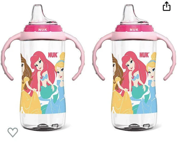  NUK Disney Princess Large Learner Cup 10oz Double Handles 2 Pack - $14.98