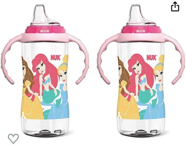  NUK Disney Princess Large Learner Cup 10oz Double Handles 2 Pack - £11.97 GBP