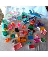 Doll house furniture crib beds tables bicycle sink Barbie items and other - $70.00