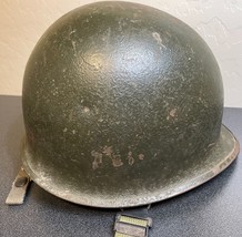 Vintage U.S. Military Army Steel Pot Combat Helmet - £43.14 GBP