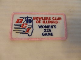 Bowlers Club of Illinois Women&#39;s 225 Game Patch from the 90s Pink Border - £7.83 GBP