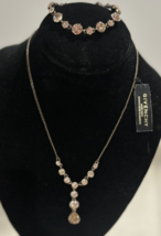 Givenchy Swarovski Elements Tear Drop Crystal Necklace w/ Matching Bracelet Nwt - $156.75