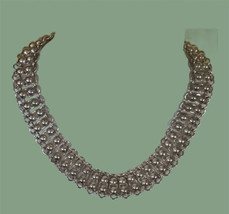 Vintage Design Taxco Mexican 925 Sterling Silver Beaded Bead Necklace Mexico 17” - £511.14 GBP
