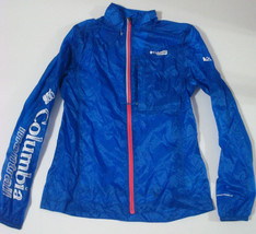 New Womens Columbia Montrail $120 FKT Wind Breaker Jacket Blue Packable ... - £91.84 GBP