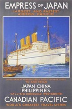 Empress of Japan largest &amp; fastest across the Pacific Canadian Pacific - Framed  - £25.46 GBP