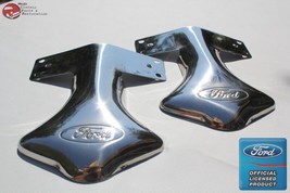 Ford Oval Logo Custom Exhaust Tail Pipe Deflector Tips Shields Hot Rat Rod Truck - £49.95 GBP