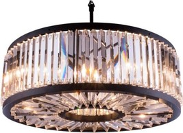 Pendant Lamp CHELSEA 10-Light Clear Crystal Mocha Brown Royal-Cut Candelabra - £2,828.92 GBP