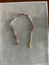 Beaded Bookmark With Tiny Flower Charm - $8.27