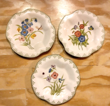 (3) Home Interiors Decor Plate Set - Floral Prints Dishwasher Safe! 2003 - £21.16 GBP