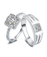 Personalized His and Hers 1.76 Carat Diamond Wedding Bands - €51,62 EUR