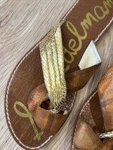 Sam Edelman Gwen Snake w Gold Metallic Cross Strap Thong Sandals Womens ... - £14.43 GBP