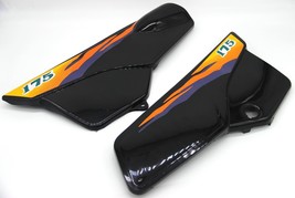 fits Yamaha DT175 White Side Panels Set Stickers Purple Orange - £42.74 GBP